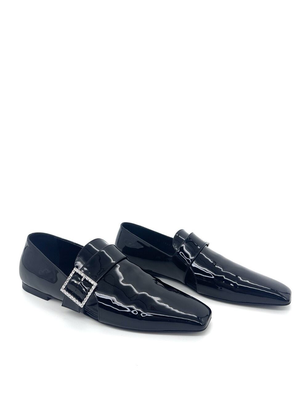 NIB Saint Laurent Tristan Loafers EU 42 US 9 Crystal Black Patent Leather $1,390
